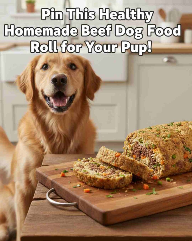 homemade beef dog food roll