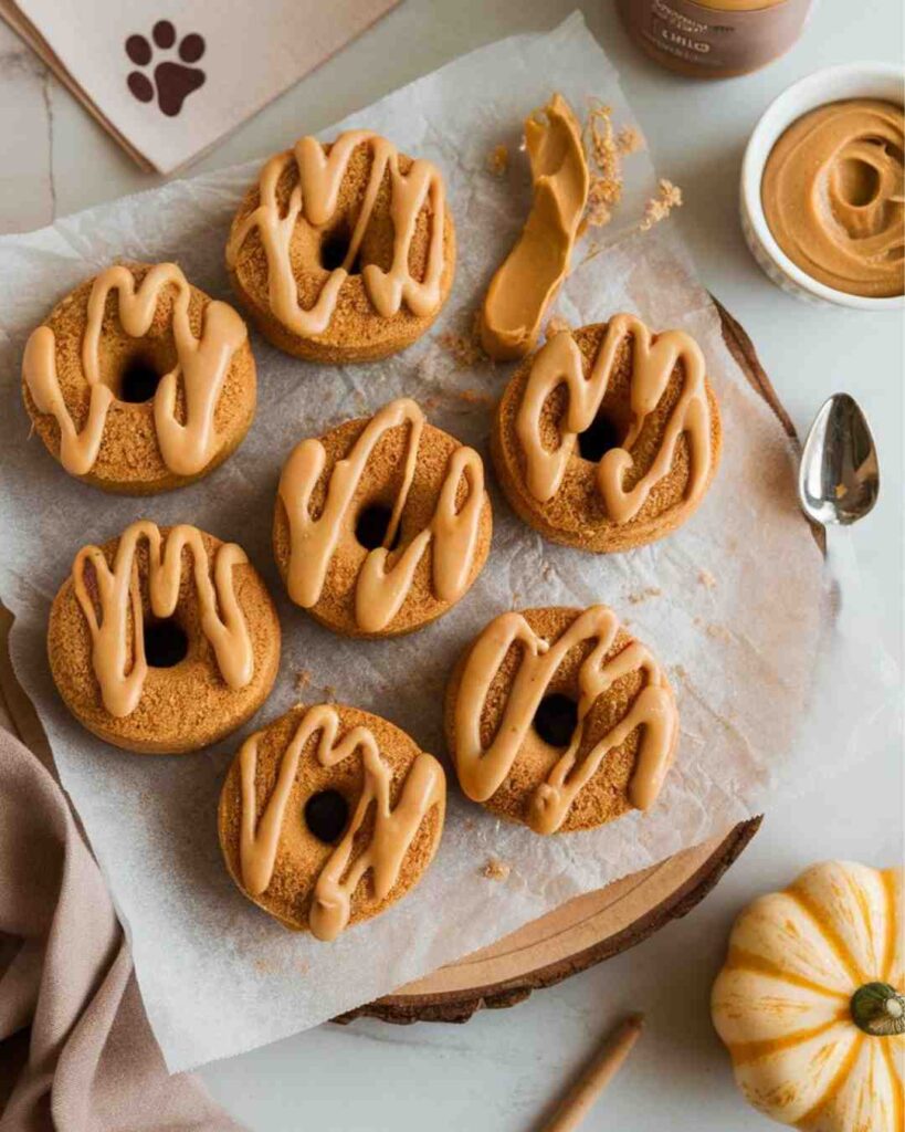 Peanut Butter and Pumpkin Dog Donuts