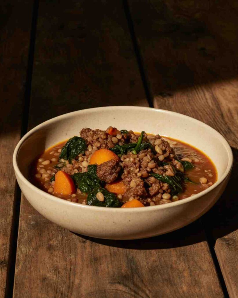 Beef & Barley Comfort Bowl (Steady Energy Meal)