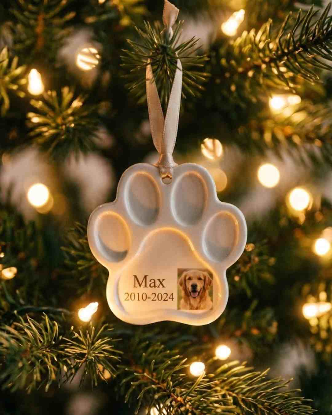 Christmas dog memorial ornaments