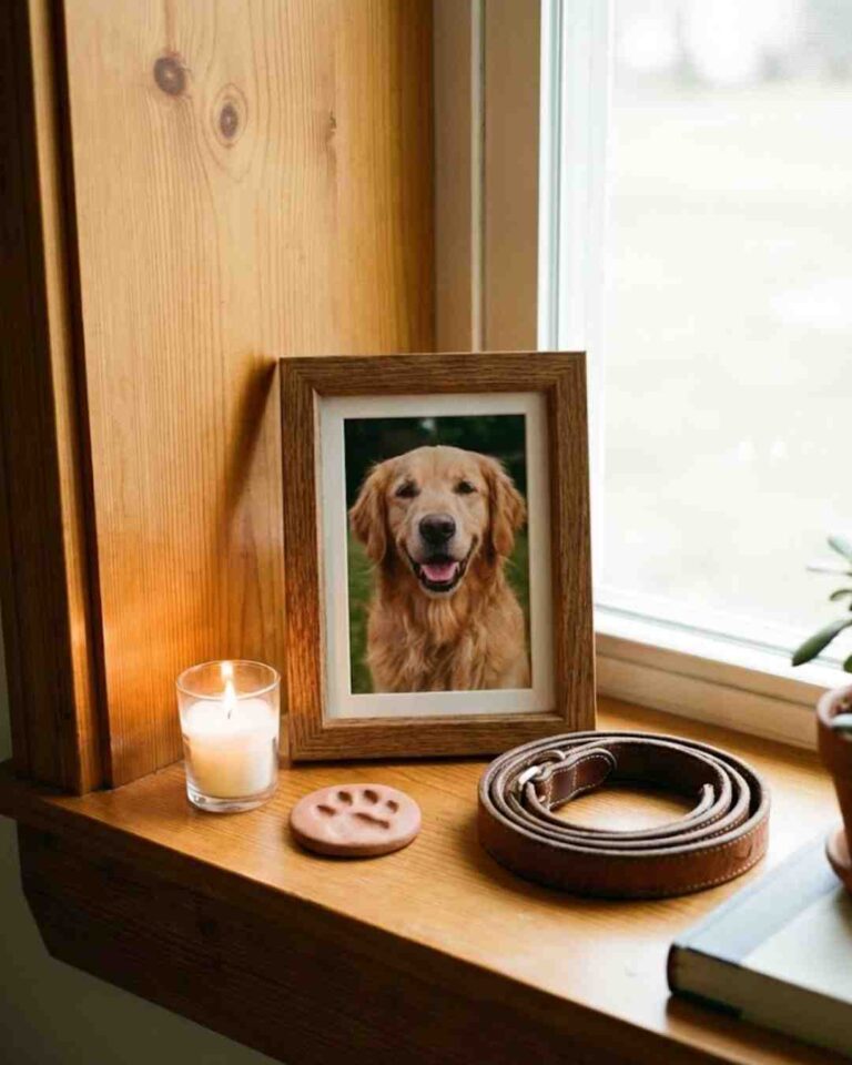 dog memorial shelf decor ideas