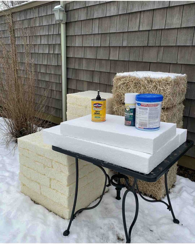 winter dog house setup