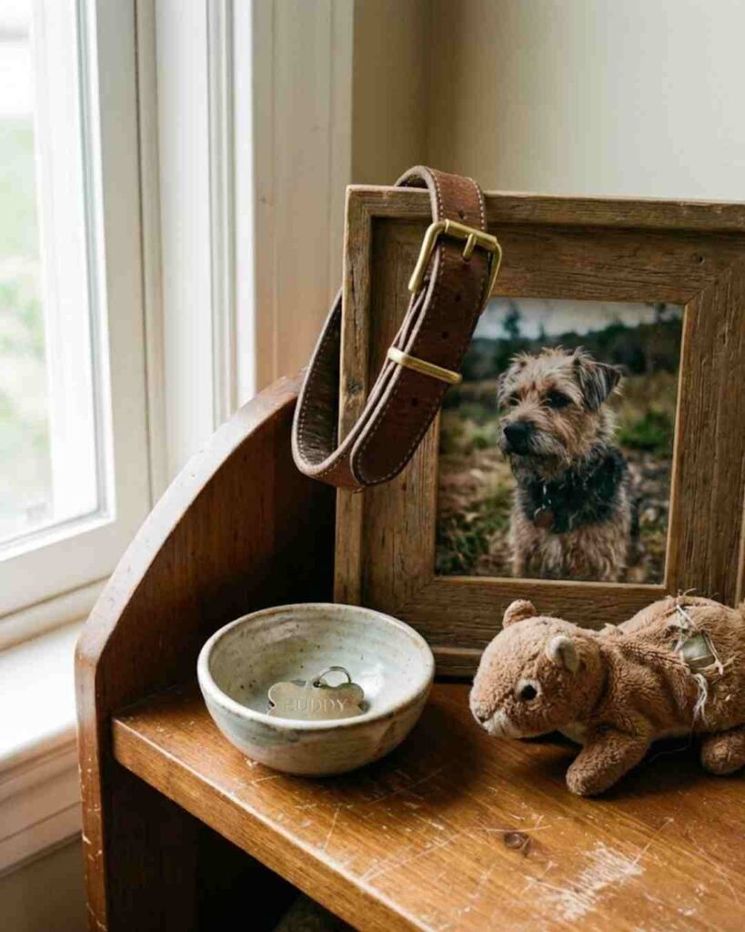 dog memorial shelf decor ideas